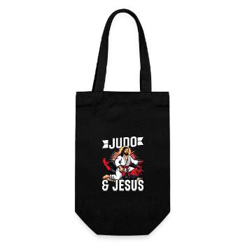 Le judo et Jésus - Sac à bouteille - noir - Devant