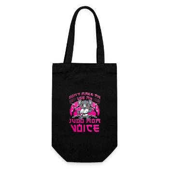 Don't make me use my Judo Mom Voice - Gift Bag for Bottles - black - Front