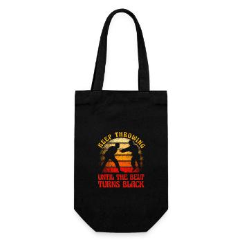 keep throwing until the belt turns black - Gift Bag for Bottles - black - Front