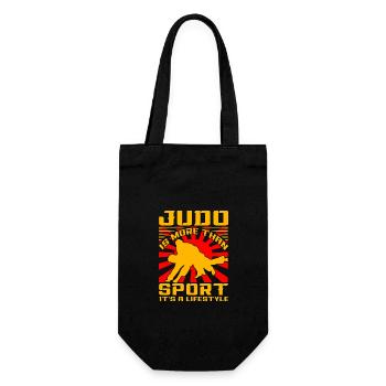 Judo ist mehr als Sport, es ist ein Lebensstil - Geschenkbeutel für Flaschen - Schwarz - Vorne