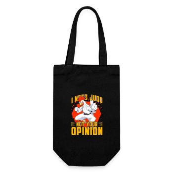 I need Judo not your Opinion - Gift Bag for Bottles - black - Front