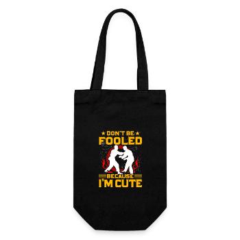 Ne vous laissez pas berner parce que je suis mignon - Sac à bouteille - noir - Devant