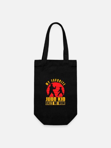 My favorite Judo Kid calls me Mom - Gift Bag for Bottles - black