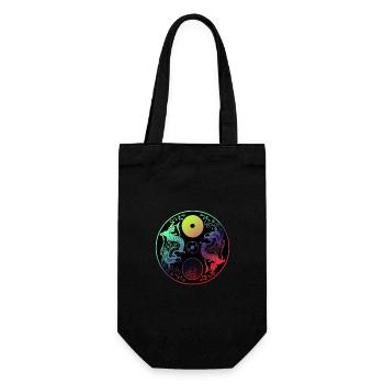 Yin Yang - Geschenkbeutel für Flaschen - Schwarz - Vorne