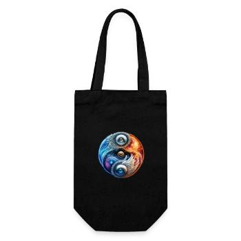 Yin Yang - Gift Bag for Bottles - black - Front