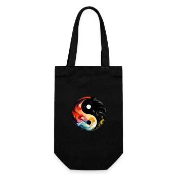 Yin Yang - Gift Bag for Bottles - black - Front