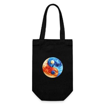 Yin Yang - Gift Bag for Bottles - black - Front