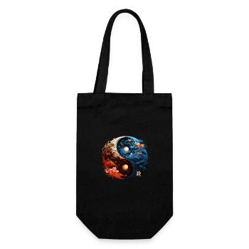 Yin Yang - Geschenkbeutel für Flaschen - Schwarz - Vorne