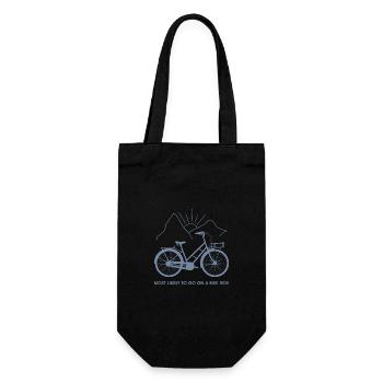 Most likely to go on a bike ride - Gift Bag for Bottles - black - Front