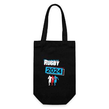 Rugby 2024 Rugbyspiel Rugbyspieler Spiel - Geschenkbeutel für Flaschen - Schwarz - Vorne