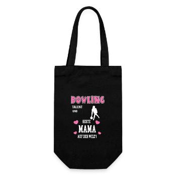 Bowling Beste Mama Mutter Muttertag Geburtstag - Geschenkbeutel für Flaschen - Schwarz - Vorne
