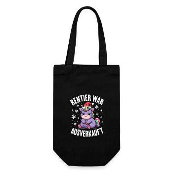 Rentier war ausverkauft Einhorn - Geschenkbeutel für Flaschen - Schwarz - Vorne