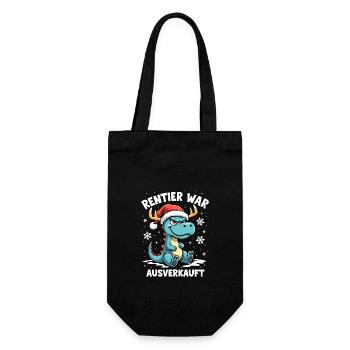 Dino Rentier war ausverkauft - Geschenkbeutel für Flaschen - Schwarz - Vorne