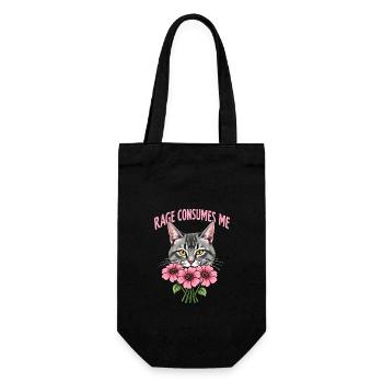 Rage Consumes Me Funny Catflower - Gift Bag for Bottles - black - Front
