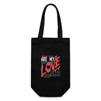 Garlic Knots Are My Love Language Statement - Gift Bag for Bottles - black - Front