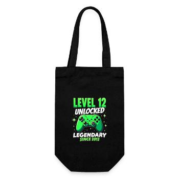 Level 12 Birthday Young Gamer Funny 2013 - Gift Bag for Bottles - black - Front