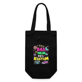 90s Theme Party 90s Costume - I love the 90s - Gift Bag for Bottles - black - Front