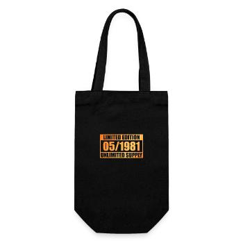 44th Birthday Limited Edition - ꝏ Supply 05/1981 - Gift Bag for Bottles - black - Front