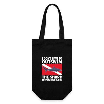 Plongée sous-marine amusante – Citation de Outswim the Shark - Sac à bouteille - noir - Devant