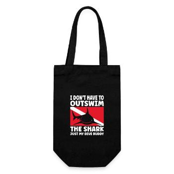 Plongée sous-marine amusante – Citation de Outswim the Shark - Sac à bouteille - noir - Devant
