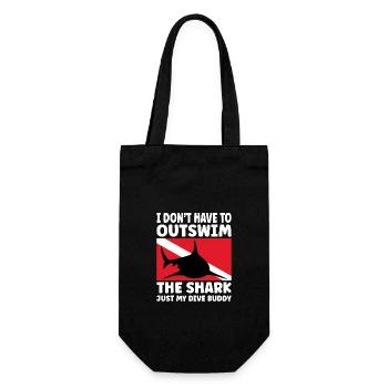 Plongée sous-marine amusante – Citation de Outswim the Shark - Sac à bouteille - noir - Devant