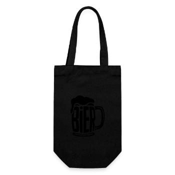 Bier - Cool Beer Logo - Geschenkbeutel für Flaschen - Schwarz - Vorne
