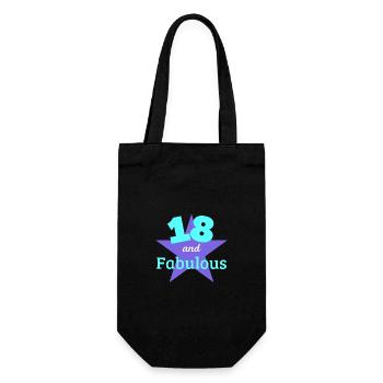 18 Jahre alt und fabulous - Geschenkbeutel für Flaschen - Schwarz - Vorne