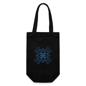 Mandala style - Blue - Gift Bag for Bottles - black - Front