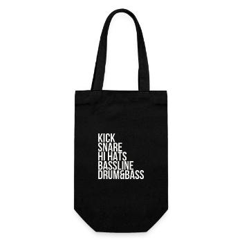 Kick+Snare+Hi Hats+Bassline=Drum&Bass - Gift Bag for Bottles - black - Front