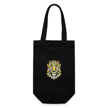 Abstrakter geometrischer Leopard - Farbdesign - Geschenkbeutel für Flaschen - Schwarz - Vorne