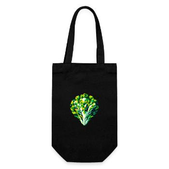 Laitue géométrique abstraite - Color Design - Sac à bouteille - noir - Devant