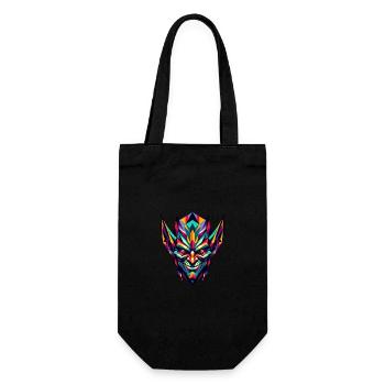Polygonal Dark Elf: Mystical Fantasy Art - Gift Bag for Bottles - black - Front