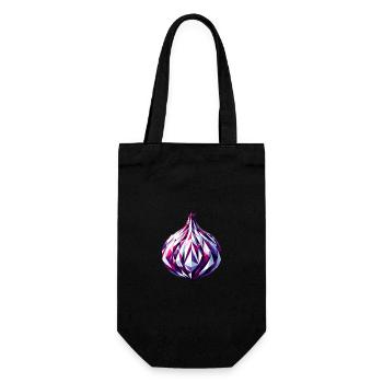 Oignon géométrique : mosaïque polygonale abstraite - Sac à bouteille - noir - Devant