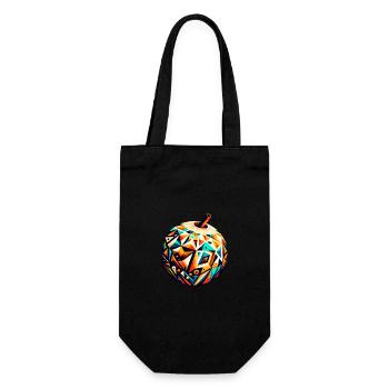 Tribal-Geometrie: Farbenfrohes Kokosnuss-Design - Geschenkbeutel für Flaschen - Schwarz - Vorne