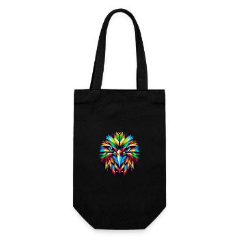 Geometric Kiwi Bird: Colorful Mosaic Art - Gift Bag for Bottles - black - Front