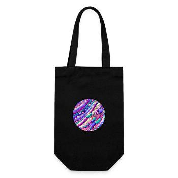 Abstract Histology Symphony: Colorful Micro Patter - Gift Bag for Bottles - black - Front