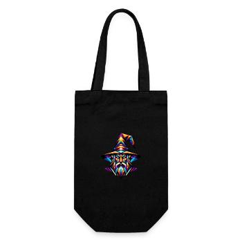 Medieval Fantasy Wizard: Geometrische Zauberkunst - Geschenkbeutel für Flaschen - Schwarz - Vorne