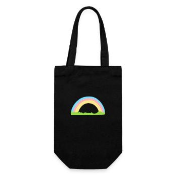 Symbole arc-en-ciel en forme de ligne d’herbe - Sac à bouteille - noir - Devant
