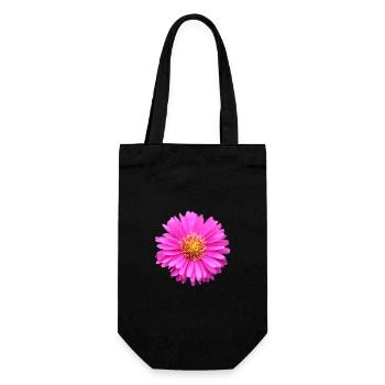fleur rose fleur rose aster d’été - Sac à bouteille - noir - Devant