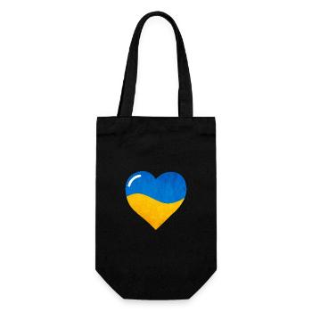 The Flag Of Ukraine, Ukrainian flag - Gift Bag for Bottles - black - Front