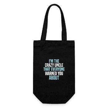 I'm the crazy uncle that everyone warned you about - Gift Bag for Bottles - black - Front