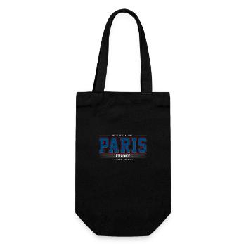 Paris - Geschenkbeutel für Flaschen - Schwarz - Vorne