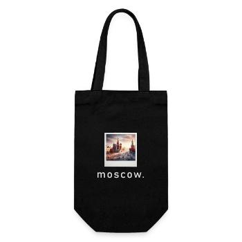 Red Square Moscow Retro Photo - Gift Bag for Bottles - black - Front