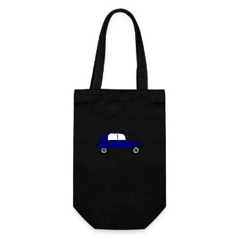 2 Lebenslauf. AUTO. RALLYE. VATERTAG. - Geschenkbeutel für Flaschen - Schwarz - Vorne