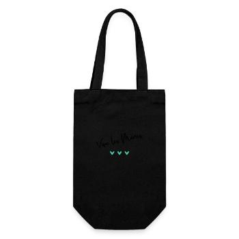 JUST MARRIED. VIVE LES MARIES. EVJF - Sac à bouteille - noir - Devant