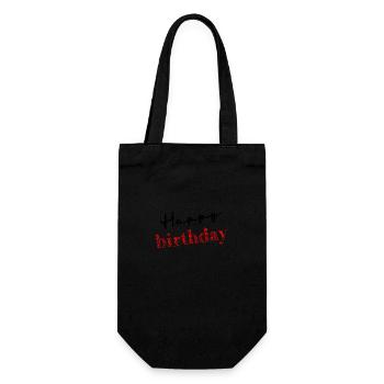 ALLES GUTE ZUM GEBURTSTAG. ALLES GUTE ZUM GEBURTSTAG. JAHRESTAG. - Geschenkbeutel für Flaschen - Schwarz - Vorne