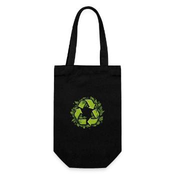 Recycling - Gift Bag for Bottles - black - Front