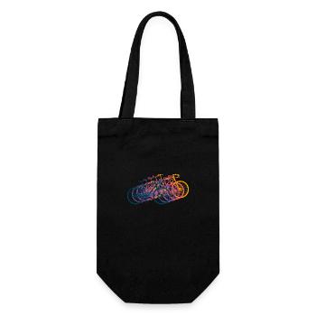 Fahrrad Rennrad Vintage Retro Grunge - Geschenkbeutel für Flaschen - Schwarz - Vorne