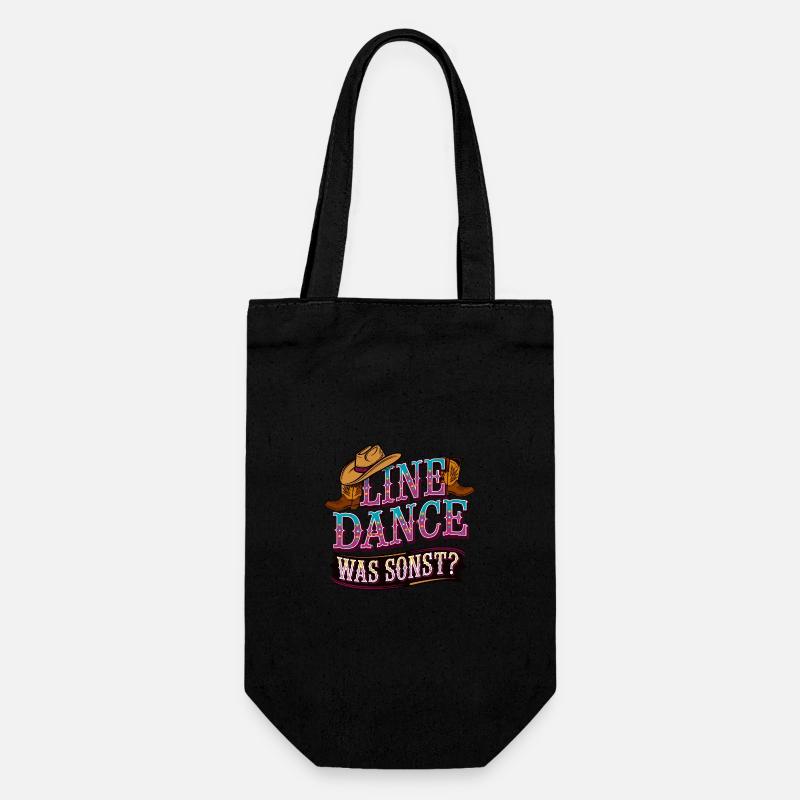 Line Dance Was sonst? Ich bin Line Dancer - Geschenkbeutel für Flaschen - Schwarz