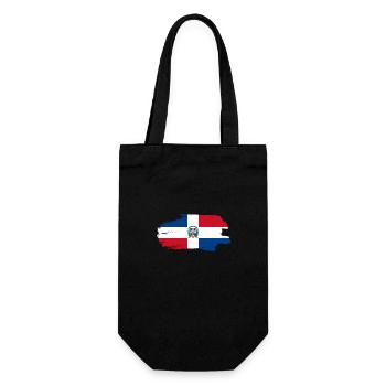 Dominikanische Republik Flagge Dom Rep Fahne Reise - Geschenkbeutel für Flaschen - Schwarz - Vorne